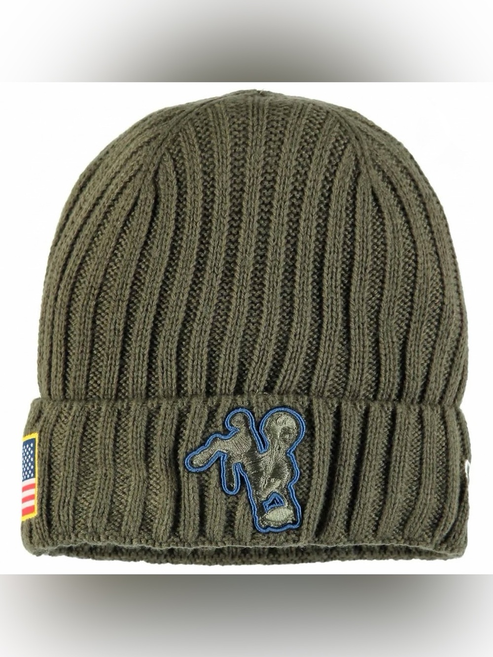 New Era Indianapolis Colts NFL Salute to Service Knit Beanie Hat Green One Size